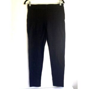 Ann Taylor Black Dress Pant Size 4 Skinny Fit Straight Leg Smooth Flat Front